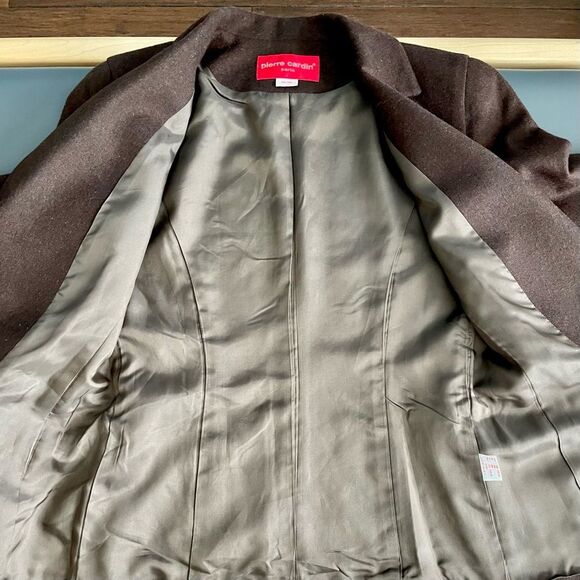 Pierre Cardin 1970s Notched Lapels Single-Breasted Jacket Chocolate Sz 80A IT4 - Picture 13 of 13